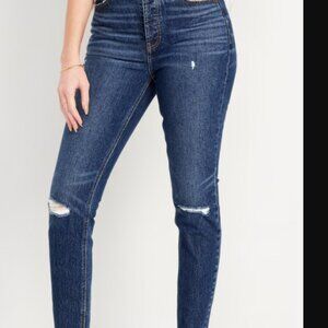 Old Navy W24 High-Waisted Button-Fly Ripped Pop Icon Skinny Jeans for Women